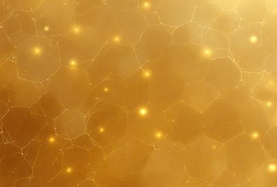 The primary subject of the image is a close-up of a gold-colored surface, possibly a wall or a piece of artwork. The setting appears to be a room with a yellowish hue. The visual style of the image is a close-up of a patterned surface, which gives it a digital art or illustration appearance. The colors and mood of the image are predominantly yellow, creating a warm and inviting atmosphere.
