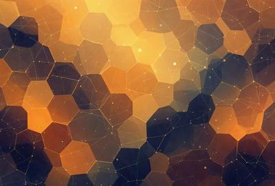 The primary subject of the image is a close-up of a patterned surface, which appears to be a combination of a photo and digital art. The setting is a dark background, and the visual style is a mix of realistic and artistic elements. The colors and mood of the image are predominantly dark and moody, with a hint of warmth from the patterned surface.