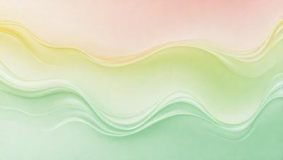 The primary subject of the image is a wave, which is depicted as a green and white pattern. The setting is a wall, and the visual style appears to be a combination of digital art and illustration. The dominant colors in the image are green and white, creating a calming and soothing atmosphere.