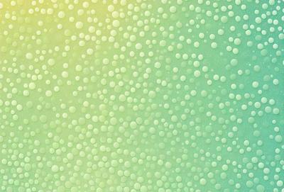 The primary subject of the image is a close-up of a green and yellow background with a pattern of white dots. The setting appears to be a wall or a surface with a textured pattern. The visual style of the image is a combination of a photo and a digital art, illustration, or drawing. The dominant colors in the image are green and yellow, with the white dots adding a contrasting element to the overall atmosphere.
