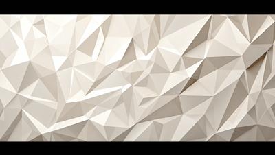 The image features a white wall with a geometric pattern of triangles. The triangles are arranged in a way that creates a visually appealing and intricate design. The wall appears to be a white background, which allows the triangles to stand out and create a striking visual effect. The overall atmosphere of the image is clean, minimalistic, and artistic.