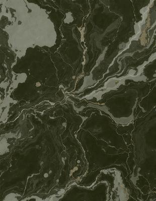 The image features a marble surface with a pattern of swirls and lines. The marble appears to be green and has a textured, natural look. The primary subject of the image is the marble surface, which serves as the setting and background. The visual style of the image is a close-up of the marble, showcasing its intricate patterns and textures. The colors and mood of the image are predominantly green, giving it a calm and serene atmosphere.