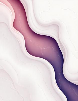 The primary subject of the image is a white and purple swirl pattern. The setting is a white background, and the visual style appears to be a digital art or illustration. The dominant colors are white and purple, creating a calming and soothing atmosphere.