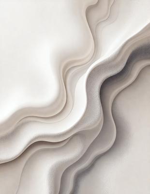 The primary subject of the image is a white, textured surface that appears to be a combination of a painting and a photograph. The setting is a white wall, and the visual style is a blend of artistic and photographic elements. The colors and mood of the image are predominantly white, creating a clean and minimalist atmosphere.
