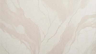 The primary subject of the image is a marble-like pattern on a wall. The setting is a room with a white wall, and the visual style appears to be a combination of a photo and a drawing. The colors and mood of the image are predominantly white, giving it a clean and elegant appearance.