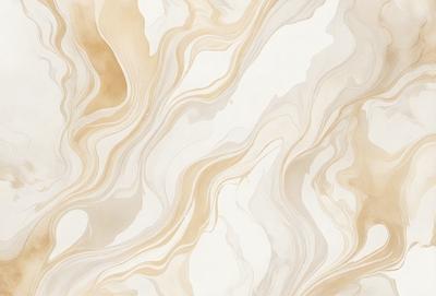 The primary subject of the image is a white and brown marbled wallpaper. The setting is a room with a white and brown marbled wallpapered wall. The visual style is a patterned wallpaper, and the colors and mood are warm and inviting.