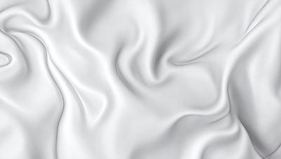 The primary subject of the image is a white sheet of fabric, which is the main object, scene, or focus of the image. The setting or background is a white surface, which provides a clean and minimalistic backdrop for the fabric. The visual style of the image is a close-up of the fabric, showcasing its texture and details. The colors and mood of the image are predominantly white, giving it a clean, serene, and calming atmosphere.