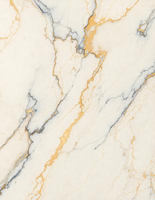 The primary subject of the image is a marble wall with a gold-colored pattern. The setting is a room with a white marble surface. The visual style is a close-up of the marble wall, showcasing the intricate gold pattern. The colors and mood of the image are predominantly white and gold, creating a luxurious and elegant atmosphere.
