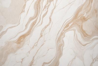 The primary subject of the image is a marble wall with a unique, swirling pattern. The setting is a room with a white marble floor, which complements the marble wall. The visual style is a close-up of the marble wall, showcasing its intricate design. The colors and mood of the image are predominantly white, giving it a clean and elegant appearance.