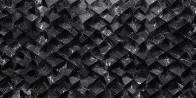 The primary subject of the image is a black and white pattern, which appears to be a close-up of a marble or stone surface. The setting is a dark room, and the visual style is a black and white photo. The dominant colors are black and white, and the overall atmosphere is somewhat mysterious and intriguing.