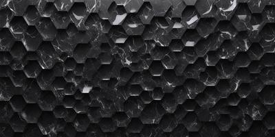 The primary subject of the image is a black and white marble pattern. The setting is a black background, and the visual style is a pattern or texture. The dominant colors are black and white, creating a classic and elegant atmosphere.