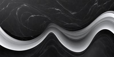 The primary subject of the image is a marble countertop with a black and white pattern. The setting is a kitchen, and the visual style is a photo. The countertop has a black and white marble pattern, and the overall atmosphere is elegant and sophisticated.