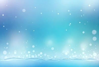 The primary subject of the image is a blue sky filled with white snowflakes. The setting is a clear, cloudless day with a gentle snowfall. The visual style is a digital art or illustration, creating a serene and peaceful atmosphere. The dominant colors are blue and white, with the white snowflakes contrasting against the blue sky.