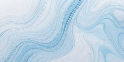The primary subject of the image is a blue and white wave pattern. The setting is a white wall, and the visual style appears to be a digital art or illustration. The dominant colors are blue and white, creating a calm and soothing atmosphere.