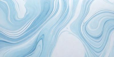 The primary subject of the image is a blue and white swirling pattern, which appears to be a painting or a digital artwork. The setting is a white wall, and the visual style is a combination of artistic and digital elements. The dominant colors are blue and white, creating a calming and soothing atmosphere.