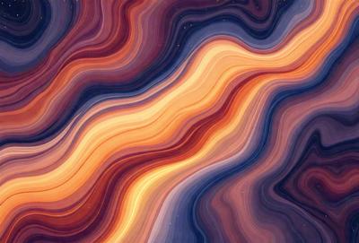 The primary subject of the image is a colorful, abstract pattern featuring a mix of red, blue, and orange hues. The setting is a blue and orange background, which adds to the vibrant atmosphere of the scene. The visual style of the image is a combination of digital art and illustration, creating a unique and eye-catching design. The colors and mood of the image are energetic and lively, with the bold colors and patterns evoking a sense of excitement and creativity.