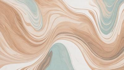 The primary subject of the image is a painting of a wave, featuring a blue and white color scheme. The setting is a white wall, and the visual style appears to be a digital art or illustration. The painting creates a sense of movement and fluidity, with the blue and white colors evoking a sense of calmness and tranquility.
