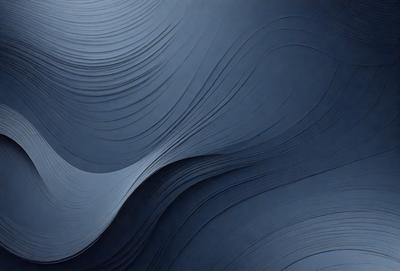 The primary subject of the image is a blue, swirling, and curved pattern. The setting is a dark blue background, which creates a striking contrast with the pattern. The visual style appears to be a digital art or illustration, as the swirls and curves are intricately detailed. The dominant colors are blue and black, giving the image a moody and dramatic atmosphere.