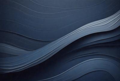 The primary subject of the image is a blue wave, which is the main focus of the scene. The setting is a dark blue background, creating a contrasting and dramatic effect. The visual style is a digital art or illustration, as the wave is depicted in a detailed and artistic manner. The dominant colors are blue and black, giving the image a moody and atmospheric feel.