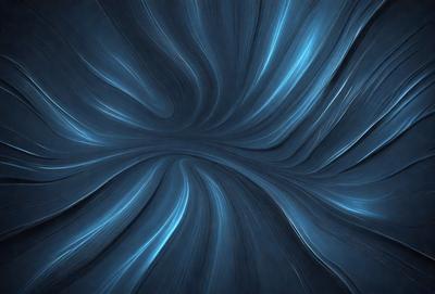 The primary subject of the image is a blue spiral pattern. The setting is a dark blue background, which creates a contrasting and visually striking effect. The visual style is a combination of digital art and illustration, as the spiral pattern is created using a computer-generated design. The colors and mood of the image are predominantly dark and moody, with the blue hue adding a sense of depth and tranquility to the scene.
