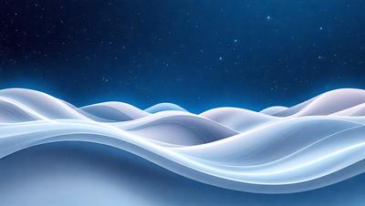 The primary subject of the image is a large body of water, possibly an ocean or a lake, with a nighttime sky in the background. The setting appears to be a serene and peaceful environment, with the water reflecting the stars in the sky. The visual style of the image is a digital art or illustration, creating a sense of depth and tranquility. The colors and mood of the image are predominantly blue and dark, with the starry night sky adding a sense of wonder and mystery to the scene.