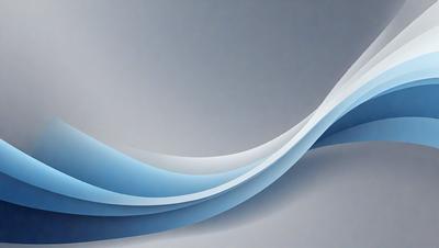 The primary subject of the image is a blue wave or ripple pattern. The setting is a gray background, which creates a contrast with the blue wave. The visual style appears to be a digital art or illustration, as the wave is depicted in a smooth and detailed manner. The dominant colors are blue and gray, giving the image a calm and serene atmosphere.