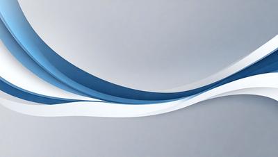 The primary subject of the image is a blue and white wave pattern. The setting is a white wall, and the visual style appears to be a digital art or illustration. The dominant colors are blue and white, creating a calm and soothing atmosphere.
