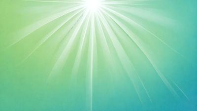 The primary subject of the image is a bright light source, possibly a sun or a light bulb, shining through a green background. The light source is surrounded by a bright green hue, creating a vibrant and lively atmosphere. The visual style of the image is a combination of a photo and digital art, as it captures the light source's rays and the green background, while also showcasing the bright colors and the overall mood of the scene.