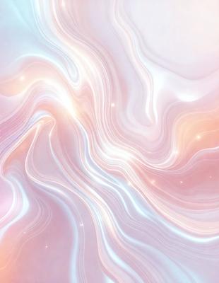 The primary subject of the image is a swirling, flowing pattern of light and color. The setting is a white background, which provides a clean and minimalist appearance. The visual style is a combination of digital art and illustration, creating a dynamic and eye-catching design. The colors and mood are predominantly blue and pink, giving the image a sense of tranquility and beauty.