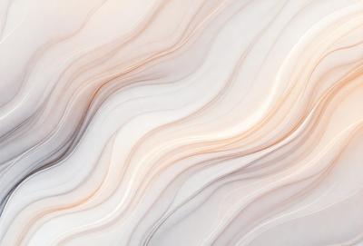 The primary subject of the image is a white marble wall with a pattern of swirls and waves. The setting is a room with a white marble floor, which complements the wall. The visual style is a close-up of the marble wall, showcasing its intricate design. The colors and mood of the image are predominantly white, giving it a clean and elegant appearance.
