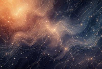 The primary subject of the image is a swirling, colorful pattern that resembles a galaxy or a nebula. The setting is a dark, starry background that contrasts with the vibrant colors of the pattern. The visual style is a combination of digital art and illustration, creating a dynamic and captivating scene. The colors and mood of the image are predominantly dark and mysterious, with the swirling pattern adding a sense of movement and energy to the overall atmosphere.
