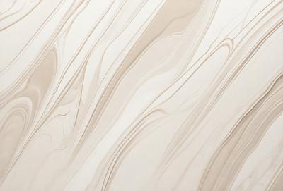 The primary subject of the image is a white marble wall with a pattern of swirls and waves. The setting is a room with a white marble floor, which complements the wall. The visual style is a close-up of the marble wall, showcasing its intricate design. The colors and mood of the image are predominantly white, giving it a clean and elegant appearance.