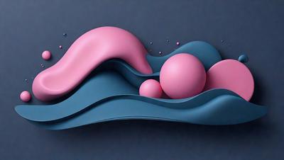 The primary subject of the image is a blue and pink swirl, which appears to be a digital art or illustration. The setting is a dark blue background, creating a contrasting and dramatic effect. The visual style is a combination of digital art and illustration, with the swirl being the main focus of the image. The colors and mood of the image are predominantly blue and pink, giving it a vibrant and lively atmosphere.