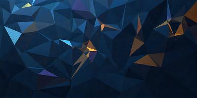 The primary subject of the image is a geometric pattern, which is a blue and gold design. The setting is a dark blue background, creating a contrasting effect with the pattern. The visual style of the image is a digital art or illustration, as it is a geometric pattern created with a computer. The dominant colors in the image are blue and gold, giving it a sophisticated and elegant appearance.