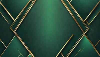 The primary subject of the image is a green background with gold accents. The setting is a green and gold patterned background, which creates a visually appealing and unique environment. The visual style of the image is a combination of digital art and illustration, giving it a modern and artistic appearance. The dominant colors in the image are green and gold, creating a sense of freshness and sophistication.