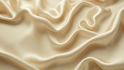 The primary subject of the image is a close-up of a white fabric, possibly a piece of silk or a similar material. The setting is a white background, which provides a clean and minimalist appearance. The visual style is a close-up of the fabric, showcasing its texture and details. The colors in the image are predominantly white, giving it a clean and elegant appearance. The overall mood of the image is one of sophistication and refinement.