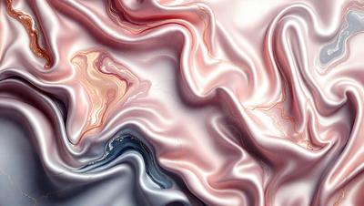 The primary subject of the image is a close-up of a pink and white patterned fabric. The setting is a room with a pink background, and the visual style appears to be a combination of a photo and digital art. The colors and mood of the image are predominantly pink and white, creating a soft and elegant atmosphere.