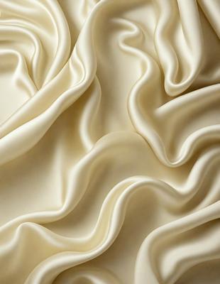 The primary subject of the image is a close-up of a white fabric, possibly a piece of silk or a similar material. The setting is a white background, which provides a clean and minimalist appearance. The visual style is a close-up of the fabric, showcasing its texture and details. The colors in the image are predominantly white, giving it a clean and elegant appearance. The overall mood of the image is one of sophistication and refinement.