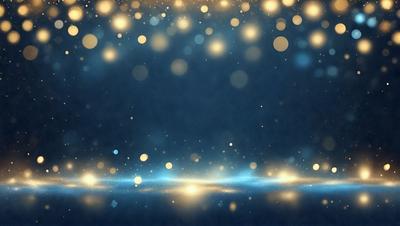 The primary subject of the image is a blue background with a pattern of bright, shining lights. The setting appears to be a nighttime sky, with the lights creating a mesmerizing effect. The visual style of the image is a combination of digital art and illustration, as the lights are depicted in a way that resembles a painting or drawing. The colors and mood of the image are predominantly blue and serene, with the bright lights adding a sense of warmth and energy to the scene.