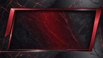 The primary subject of the image is a red marble wall. The setting is a room with a black and red marble wall, which serves as the background. The visual style is a close-up of the marble wall, showcasing its texture and color. The dominant colors are red and black, creating a bold and striking atmosphere.