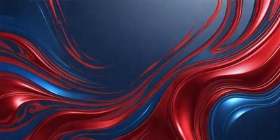 The primary subject of the image is a red and blue swirl pattern, which is the main object, scene, or focus of the image. The setting or background features a blue wall, which adds to the visual style of the image. The overall atmosphere is vibrant and dynamic, with the red and blue colors creating a sense of movement and energy.
