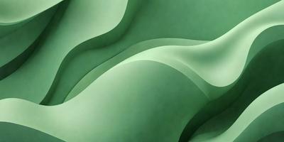 The primary subject of the image is a green, curved, and textured surface. The setting is a green background, and the visual style appears to be a digital art or illustration. The dominant colors are green, and the overall atmosphere is smooth and curved.