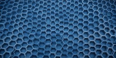The primary subject of the image is a blue, hexagonal pattern. The setting is a blue background, and the visual style appears to be a digital art or illustration. The dominant colors are blue and white, creating a calm and soothing atmosphere.