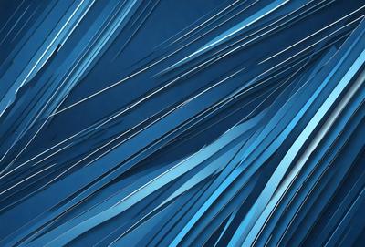 The primary subject of the image is a blue background with a pattern of silver lines. The setting appears to be a futuristic or modern environment. The visual style is a combination of digital art and illustration, creating a unique and intricate design. The dominant colors are blue and silver, giving the image a calm and sophisticated atmosphere.