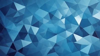 The primary subject of the image is a blue background with a geometric pattern. The setting is a blue sky, and the visual style is a digital art or illustration. The dominant colors are blue and white, creating a calm and serene atmosphere.