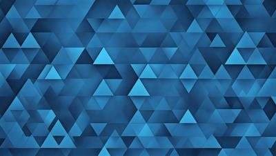 The primary subject of the image is a blue background with a pattern of triangles. The setting is a blue background with a pattern of triangles. The visual style is a digital art or illustration. The dominant colors are blue and white, creating a calm and soothing atmosphere.