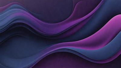 The primary subject of the image is a purple and blue painting, which features a wave-like pattern. The setting is a dark background, which contrasts with the vibrant colors of the painting. The visual style is a combination of digital art and illustration, creating a unique and artistic representation of the wave pattern. The dominant colors are purple and blue, which evoke a sense of calmness and tranquility.