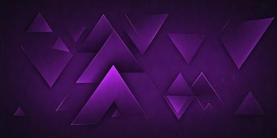 The primary subject of the image is a purple triangle. The setting is a purple background, and the visual style appears to be a digital art or illustration. The dominant colors are purple and black, creating a bold and striking atmosphere.