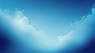 The primary subject of the image is a cloudy blue sky. The setting is a vast, open space with no visible landmarks or objects. The visual style is a digital art or illustration, as the cloudy sky is depicted in a detailed and artistic manner. The colors and mood of the image are predominantly blue, creating a serene and peaceful atmosphere.