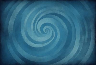 The primary subject of the image is a spiral pattern, which is the main object, scene, or focus of the image. The setting or background features a blue surface, which adds to the overall atmosphere of the image. The visual style of the image is a combination of photo and digital art, creating a unique and intriguing visual effect. The colors and mood of the image are predominantly blue, giving it a calm and serene appearance.